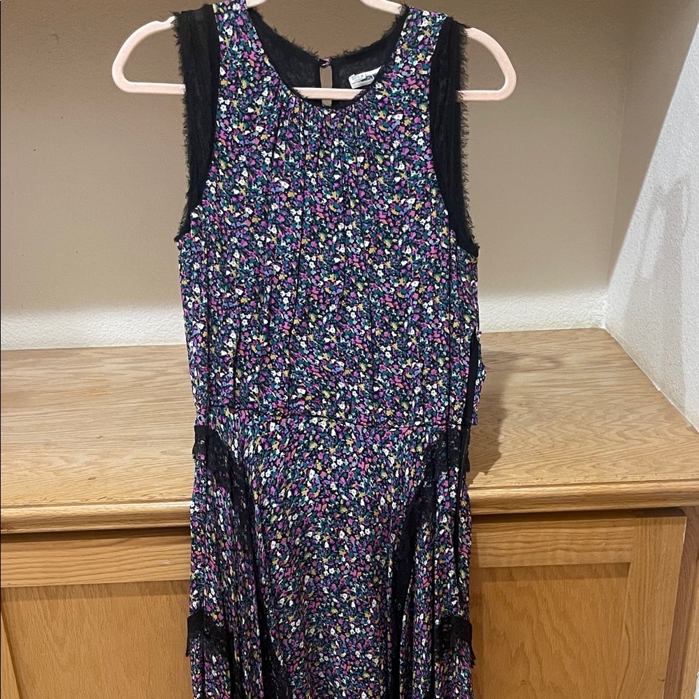 Jason Wu Floral Maxi Dress with Black Trim